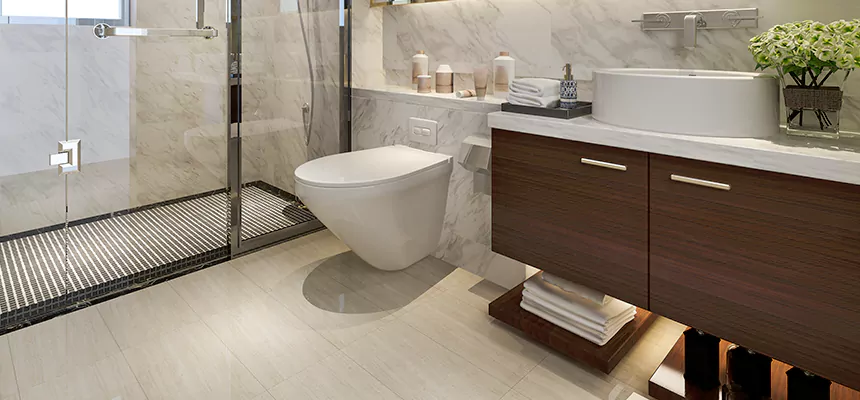 Burst Pipe Bathroom Cleanup in Chesterfield